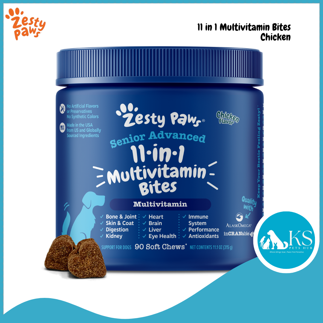 Zesty Paws Functional Senior Dog Supplements Vitamins 90 Soft