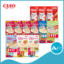 Load image into Gallery viewer, Ciao Cat Food Treats Sachets Sticks 14g x 4 Assorted Flavors Cat Treats