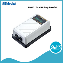 Load image into Gallery viewer, SHIRUBA K8000 2 Outlet Air Pump (Powerful) Fish & Aquatic