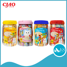 Load image into Gallery viewer, Ciao Chu Ru Cat Treats Mix Tub Bottle 50s