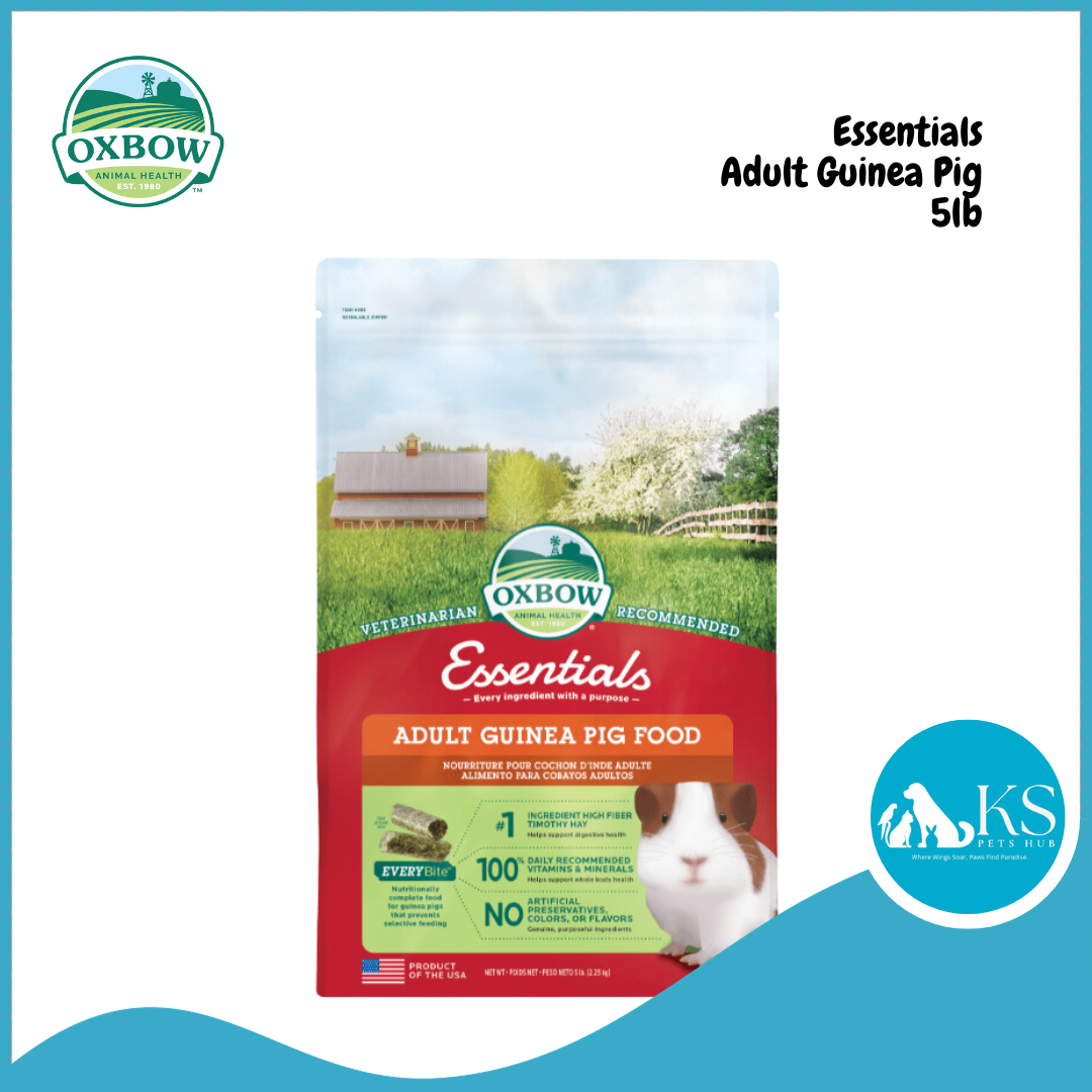 Oxbow Essentials Adult Guinea Pig Food 5lb /10lb – KS Pets Hub