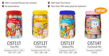 Load image into Gallery viewer, Ciao Chu Ru Cat Treats Mix Tub Bottle 50s