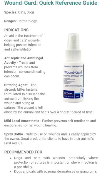 virbac wound-gard antiseptic spray 50ml Virbac WoundGard Antiseptic Spray 50ml For Cats Dogs – KS Pets Hub