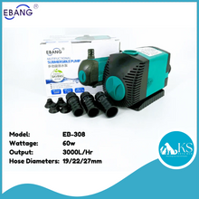 Load image into Gallery viewer, EBANG Submersible Pump - 300 Series (220-3000L/Hr) Fish &amp; Aquatic