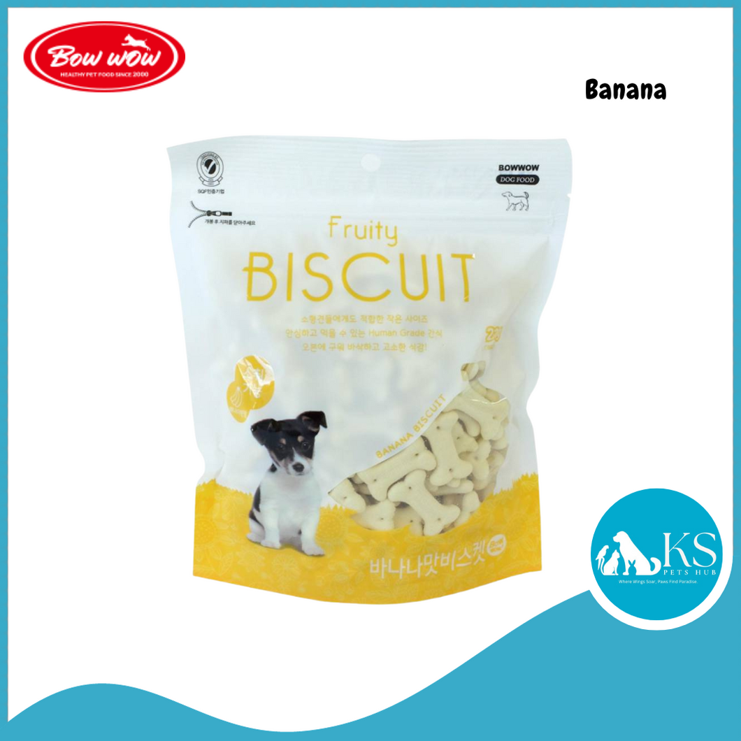 Bow Wow Oven Baked Biscuits Banana / Strawberry / Vegetable / Milk & Calcium / Combo 220g Dog Treats