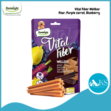Load image into Gallery viewer, DENTALIGHT Vital Fiber Wellbar Dog Chew Treats, Real Fruit &amp; Veggie Blend Fight Bad Breath, Grain-free, 8pcs, 80g