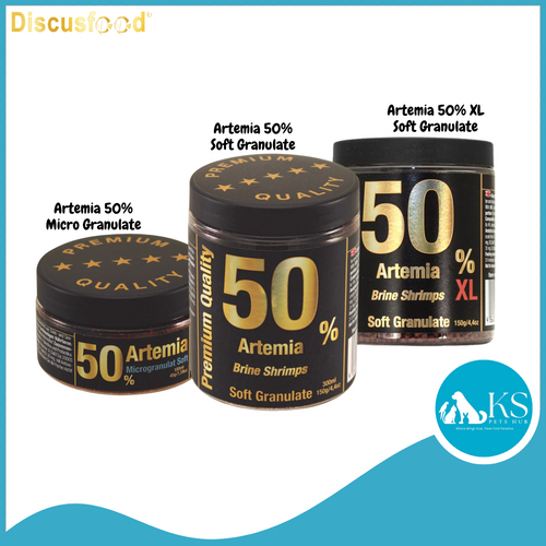 DiscusFood Artemia 50% Micro Granulate (45g) /Soft Granulate (150g)/ XL - Soft Granulate (150g) Fish Feed