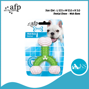 AFP - All For Paws - Dental Dog Chew - Wish Bone - Green Blue Orange