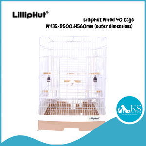 Liliphut Bird Cage 40 Wired - Black White Brown - Parrot Bird Cage