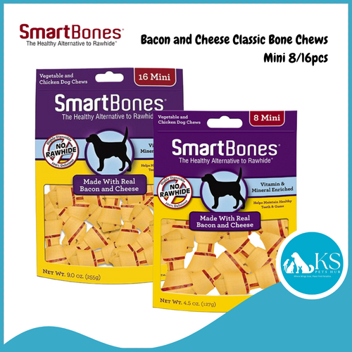 Smartbones Bacon and Cheese Classic Bone Chews - Mini 8/16pcs
