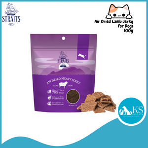 [ CAT ] Straits Pets Air Dried Meaty Jerky 50g - 5 Flavors Dog Treats - Chicken Lamb Beef Fish Duck