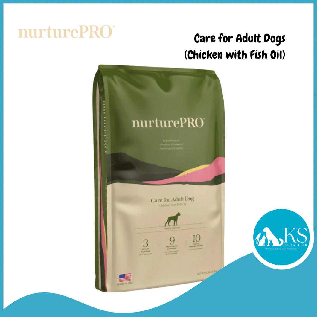 NurturePro Care for Adult Dogs (Chicken with Fish Oil) (1.8kg/ 5.7kg/ 11.8kg) Dog Food