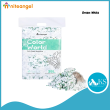 Load image into Gallery viewer, Niteangel Color World Soft Paper Bedding (White 36L / 10L)(Mix 36L) Small Pet Animal