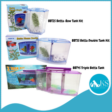 Load image into Gallery viewer, VENY BBT2S Betta-Bow/BBT3S Betta Double/BBT4S Triple Betta Tank Fish &amp; Aquatic