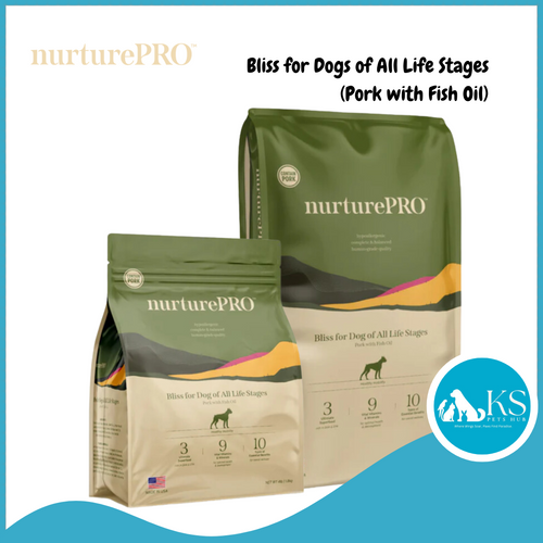 Nurture Pro Bliss for Dogs of All Life Stages (Pork with Fish Oil) (1.8kg/ 5.7kg/ 11.8kg)