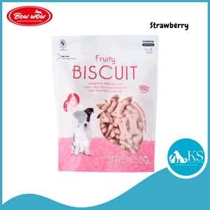 Bow Wow Oven Baked Biscuits Banana / Strawberry / Vegetable / Milk & Calcium / Combo 220g Dog Treats