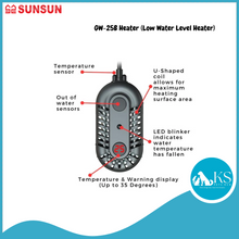 Load image into Gallery viewer, SUNSUN GW-25B Heater (Low Water Level Heater) Fish &amp; Aquatic