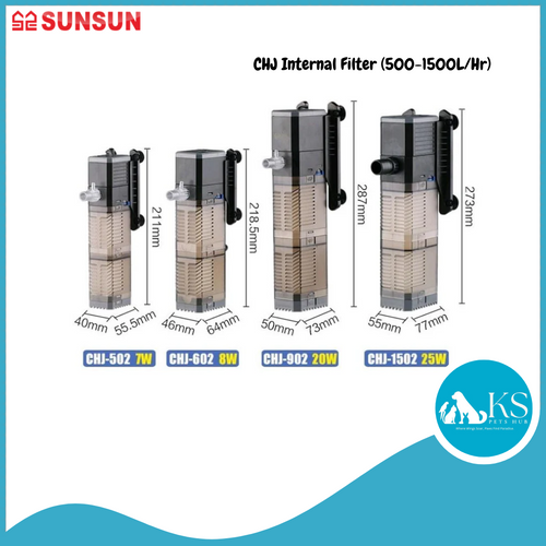 SUNSUN CHJ Internal Filter (500-1500L/Hr) Fish & Aquatic