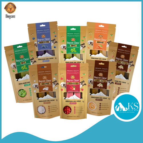 Dogsee Himalayan Yak Chew Bars 100g Medium / Large Assorted Flavors Dog Treat