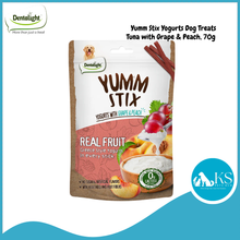 Load image into Gallery viewer, DENTALIGHT - Yumm Stix Yogurts Dog Treats, Real Tuna and Fruit, Rich in Probiotics, No Sugar &amp; Artificial Flavors, 70g