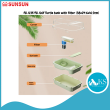 Load image into Gallery viewer, SUNSUN FG-U3F/FG-U6F Turtle Tank With Filter (38x24.6x16.9cm) Fish &amp; Aquatic