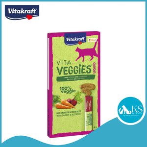 Vitakraft Vita Veggies Liquid Sticks with Cheese & Tomato / Carrot & Beetroot Treats 6x15g For Cats