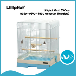 Liliphut Bird Cage 35 Wired - Black White Blue - Bird Accessories