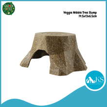 Load image into Gallery viewer, LAROY Garden Bites Veggie Nibble Tree Stump (180g ) 14.5x13x6.5cm Vegan Small Animal Chew Toy Carrot Pumpkin Apple Gluten‑Free Rodent Treat