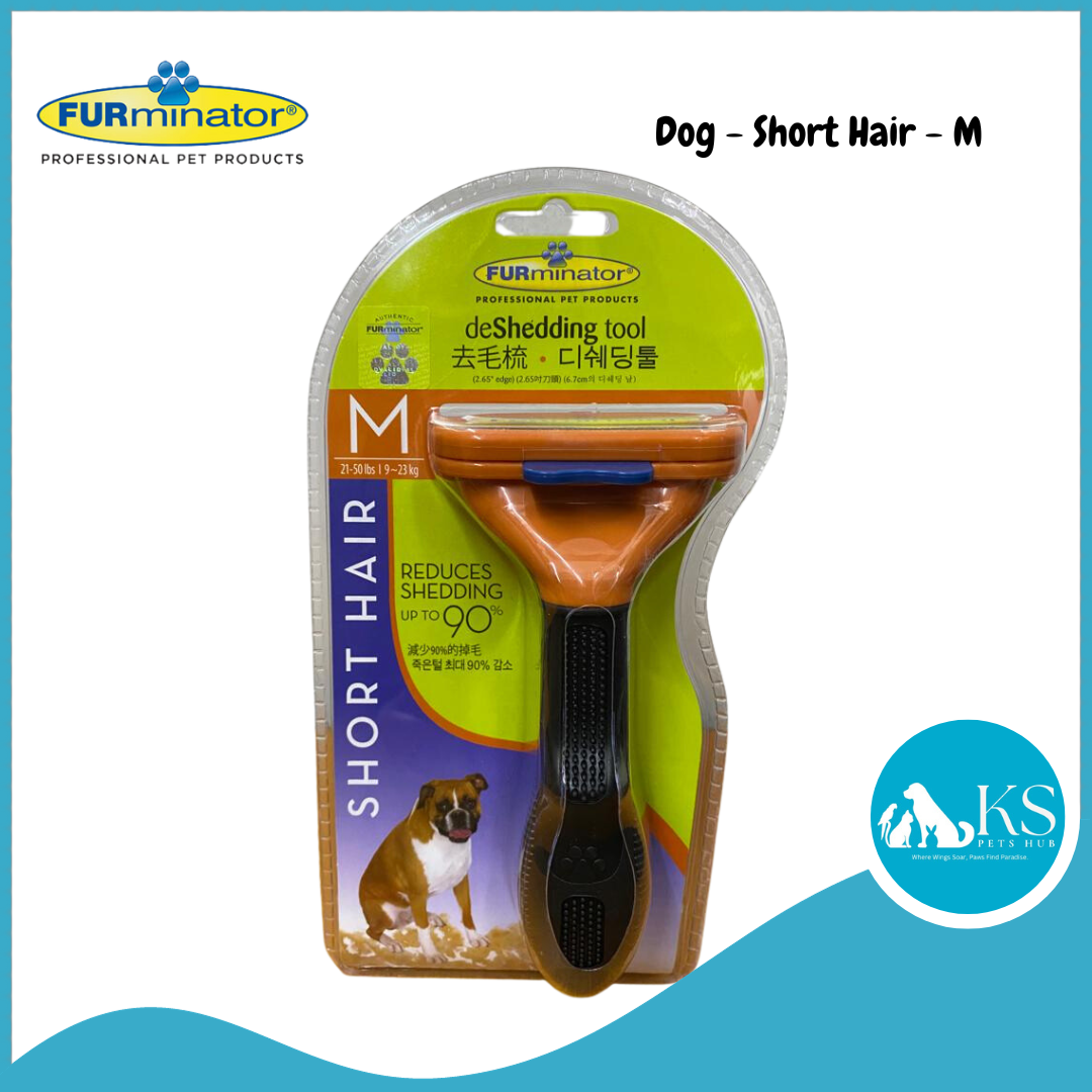 Furminator Deshedding Tool Dog Short Hair M – KS Pets Hub