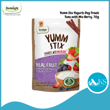 Load image into Gallery viewer, DENTALIGHT - Yumm Stix Yogurts Dog Treats, Real Tuna and Fruit, Rich in Probiotics, No Sugar &amp; Artificial Flavors, 70g