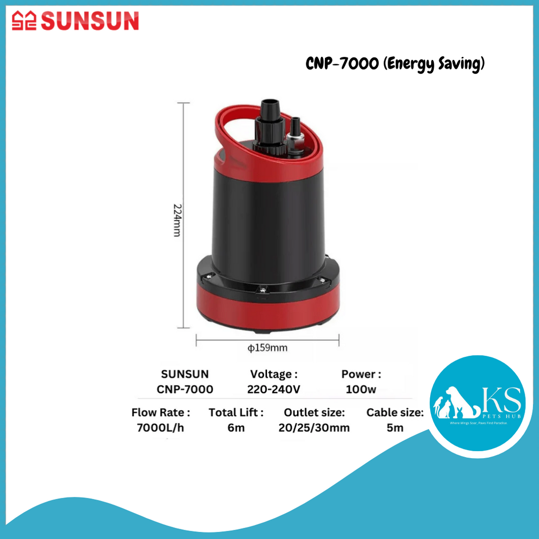 [Come in Blue Color! ] SUNSUN CNP-7000 (Energy Saving) Water Pump Fish & Aquatic