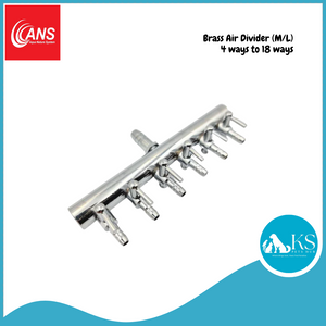 ANS Brass Air Divider (M/L) 4 ways to 18 ways Fish & Aquatic