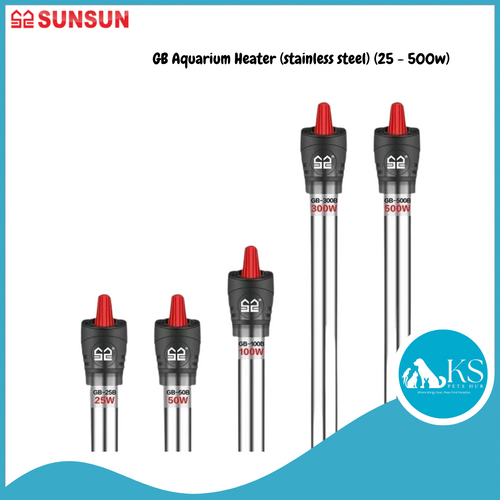 SUNSUN GB Aquarium Heater (stainless steel) (25 - 500w) Fish & Aquatic