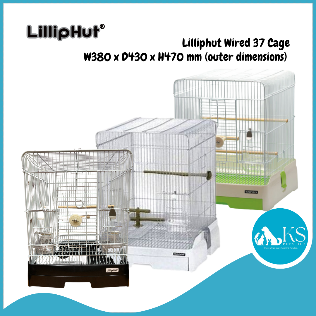 Lilliphut Bird Cage 37 Wired - Black White Green – KS Pets Hub