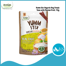 Load image into Gallery viewer, DENTALIGHT - Yumm Stix Yogurts Dog Treats, Real Tuna and Fruit, Rich in Probiotics, No Sugar &amp; Artificial Flavors, 70g