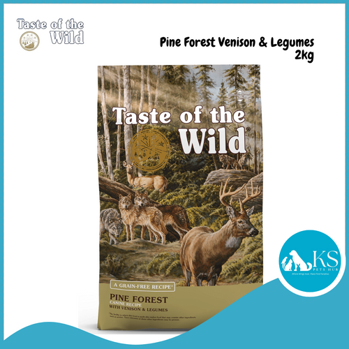 Taste of The Wild Pine Forest Canine Dog Recipe with Venison & Legumes 2kg / 12.2kg Dog Feed