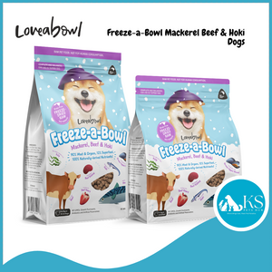 Loveabowl Freeze-a-Bowl Mackerel, Beef & Hoki for Dogs 140g/ 425g