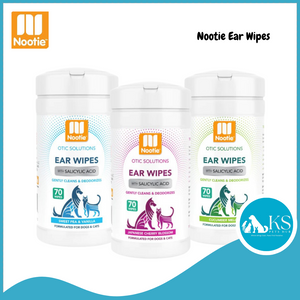 Nootie Ear Wipes 70 wipes with Salicylic Acid For Cats Dogs (WE7010/WE7012/WE7013)