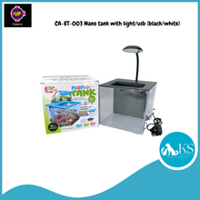Load image into Gallery viewer, UP AQUA CA-ET-003 Nano tank with light/usb (Black/White) Fish &amp; Aquatic