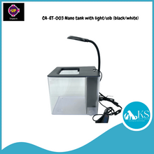 Load image into Gallery viewer, UP AQUA CA-ET-003 Nano tank with light/usb (Black/White) Fish &amp; Aquatic