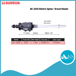 SUNSUN AX-2205 Electric Siphon / Gravel Cleaner Fish & Aquatic