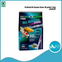 Load image into Gallery viewer, JBL ProPond All Seasons Sticks (M pellet) (1.1 / 5.8kg) Koi Pond Fish &amp; Aquatic