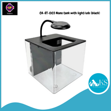 Load image into Gallery viewer, UP AQUA CA-ET-003 Nano tank with light/usb (Black/White) Fish &amp; Aquatic