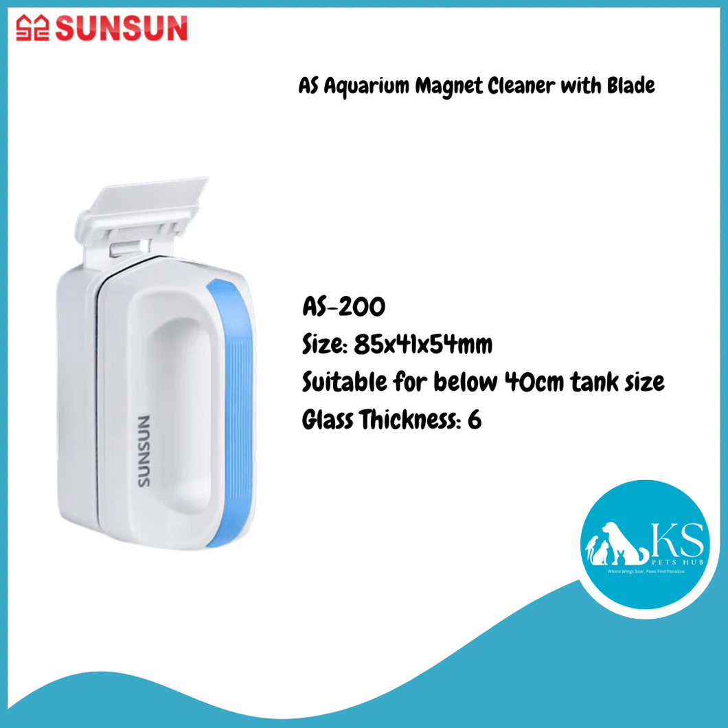 SUNSUN AS Aquarium Magnet Cleaner with Blade Fish & Aquatic ( 5 Sizes)