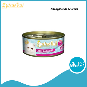 Aatas Cat Creamy Chicken Assorted Flavors 80g x 24 (1 Carton) Cat Feed