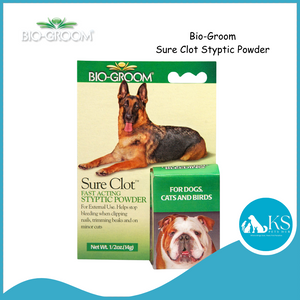Bio-Groom Sure-Clot Fast Acting Styptic Powder for Dogs Cats & Birds 0.5oz/14g