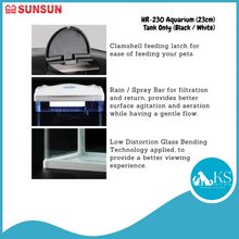 Load image into Gallery viewer, SUNSUN HR-230 Aquarium (23cm) - Tank Only (Black / White) Fish &amp; Aquatic