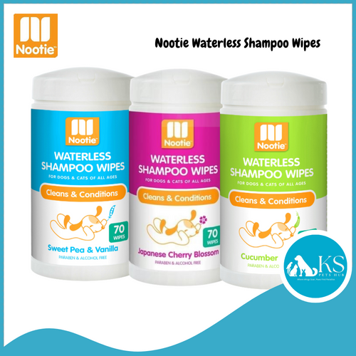 Nootie Waterless Shampoo Wipes For Cats Dogs (W7010/W7012/W7013)