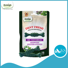 Load image into Gallery viewer, Dentalight Dent Fresh 360 Toothbrush Antioxidant Dog Treats x 18s 150g