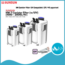 Load image into Gallery viewer, SUNSUN HW Canister Filter (UV Compatible) (2ft-4ft aquarium) Fish &amp; Aquatic
